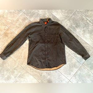Boss men’s collar patterned shirt Large